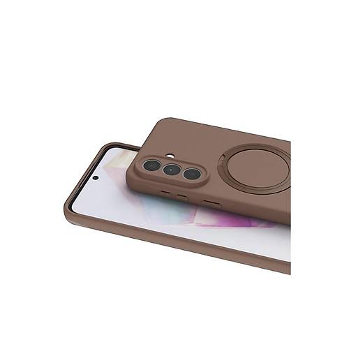 Galaxy A57 5G Regal Magsafe Standl� Kapak - ��l Titanyum
