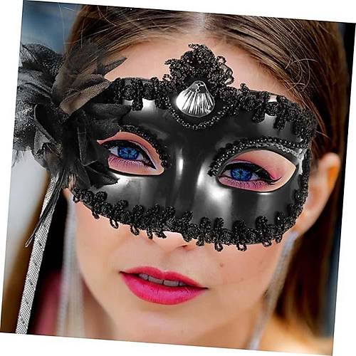Siyah I��lt�l� Tutmal� Foto�raf �ekimi Maskesi 18x29 cm