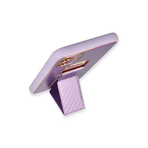 iPhone 12 K�l�f Coco Karbon Standl� Kapak - Mor
