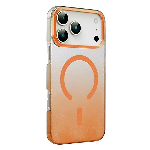 iPhone 17 Pro Max Glossy Magsafe Kapak - Turuncu