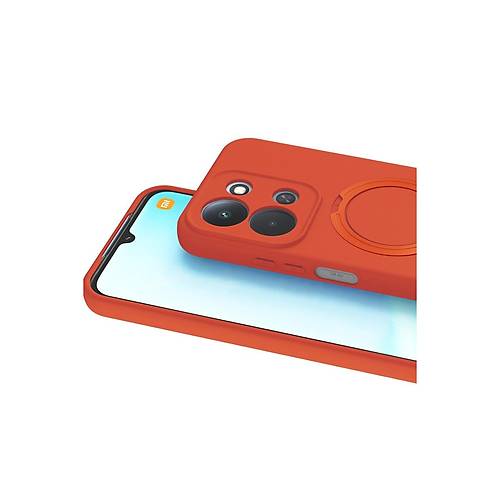 Redmi 15C 4G Regal Magsafe Standl� Kapak - Turuncu