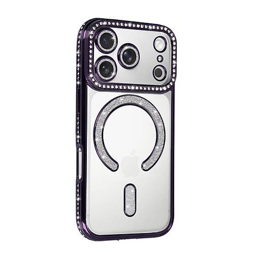 iPhone 17 Pro Max Joke Simli Magneticsafe K�l�f - Derin Mor