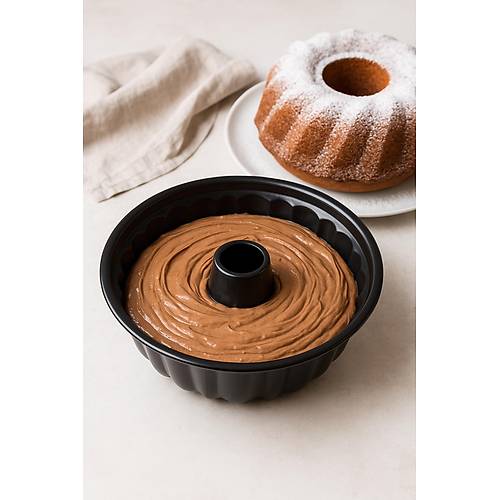 Yuvarlak Emaye Kek Kal�b� 28 cm F�r�n Pasta Tart Ekmek Kal�b�