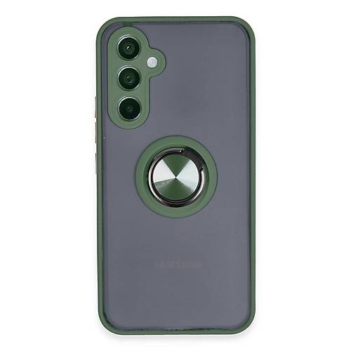 Galaxy A34 5G K�l�f Montreal Y�z�kl� Silikon Kapak - Ye�il