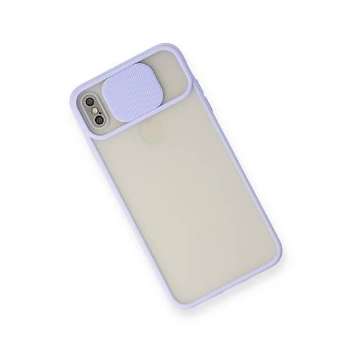 iPhone X K�l�f Palm Buzlu Kamera S�rg�l� Silikon - Lila