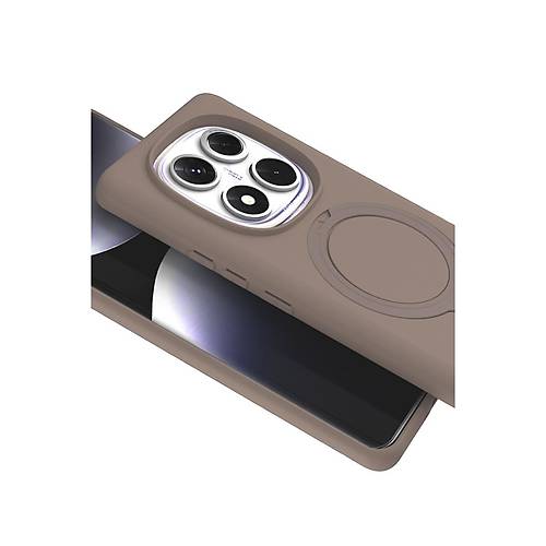 Redmi Note 14 Pro 5G Regal Magsafe Standl� Kapak - ��l Titanyum