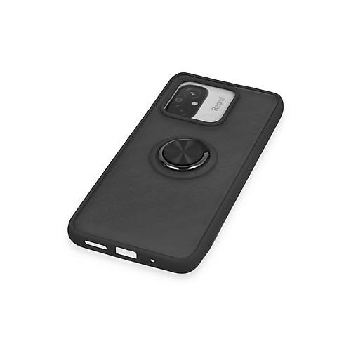 Redmi 12C K�l�f Montreal Y�z�kl� Silikon Kapak - Siyah