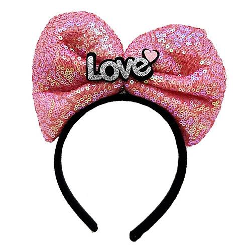 Led I��kl� 3 Farkl� Fonksiyonda Yanan G�m�� Love Yaz�l� Fu�ya Pembe Fiyonk Ta� 20X17 cm