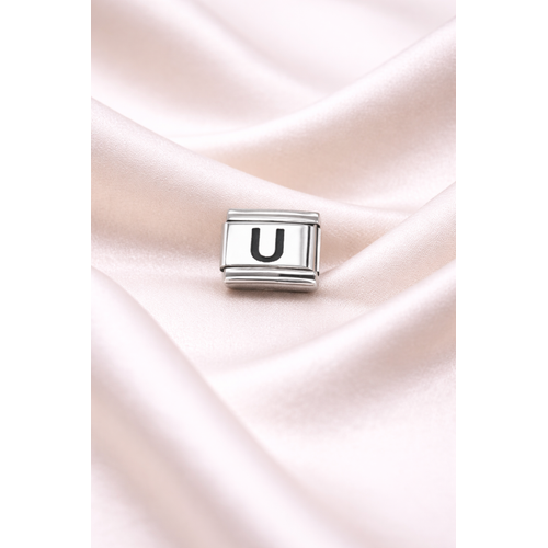 U Harfli Charm | Paslanmaz �elik Harf Charm | Ki�iye �zel Bileklik Aksesuar�