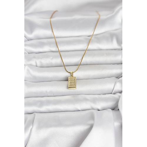 316L �elik Zincir Gold Renk K�l�e Alt�n Model Kad�n Kolye