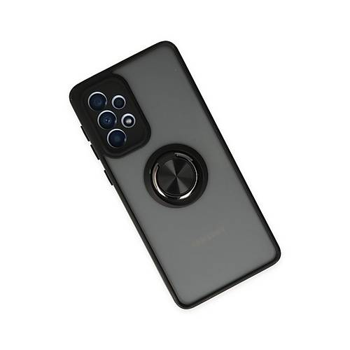 Galaxy A33 5G K�l�f Montreal Y�z�kl� Silikon Kapak - Siyah
