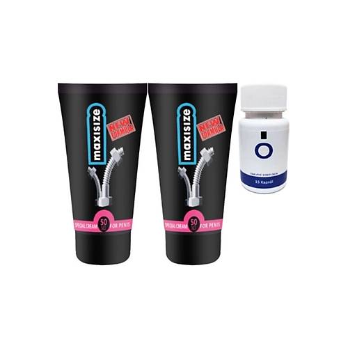 Maxsize 2 Adet Erke�e �zel 50 ml Krem + Yan�nda O Caps 15'li Erke�e