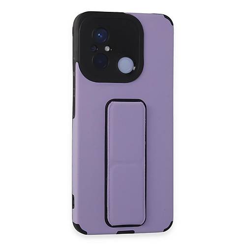 Redmi 12C K�l�f Mega Standl� Silikon - Lila