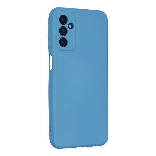 Galaxy M23 K�l�f Nano i�i Kadife Silikon - Mavi