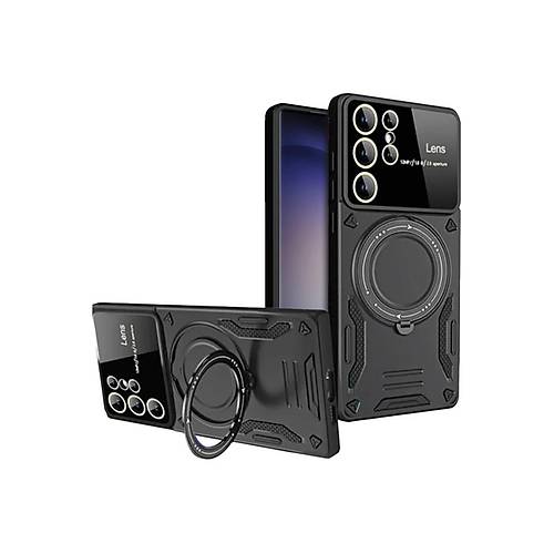Galaxy S25 Ultra K�l�f Joy Lens Standl� Kapak - Siyah