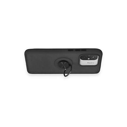 Redmi 12C K�l�f Montreal Y�z�kl� Silikon Kapak - Siyah