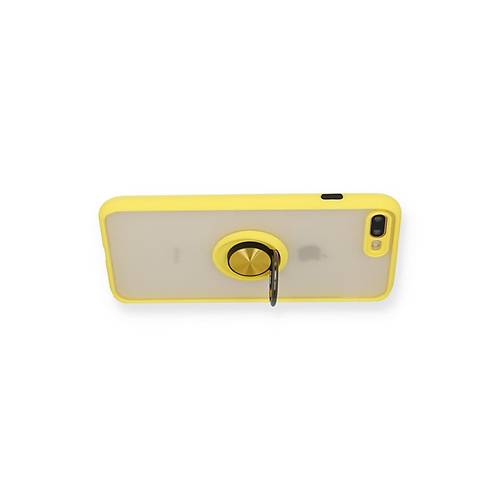 iPhone 7 Plus K�l�f Montreal Y�z�kl� Silikon Kapak - Sar�