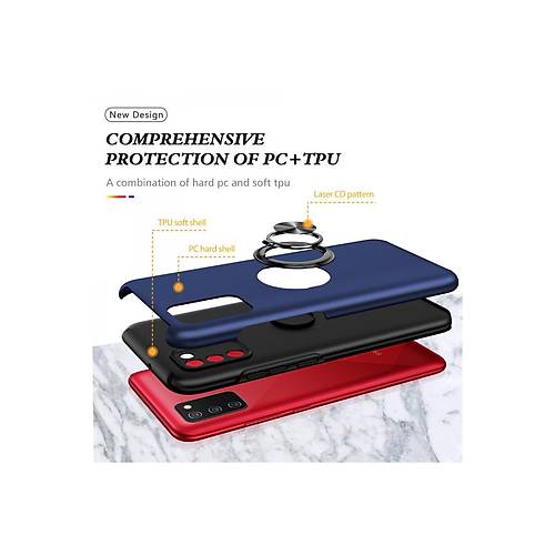 Galaxy A02S K�l�f Elit Y�z�kl� Kapak - Lacivert