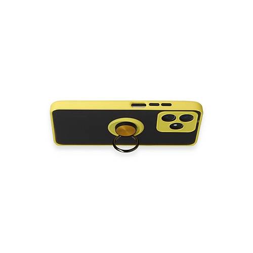 Realme C53 K�l�f Montreal Y�z�kl� Silikon Kapak - Sar�