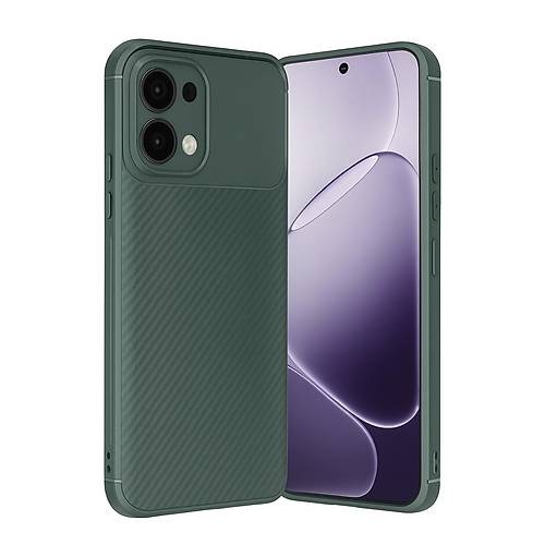 A6 Pro 4G Auto Focus Karbon Kapak - Koyu Ye�il