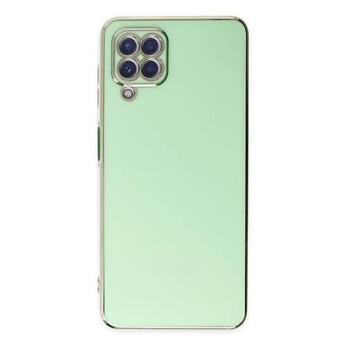 Galaxy A12 K�l�f Volet Silikon - A��k Ye�il