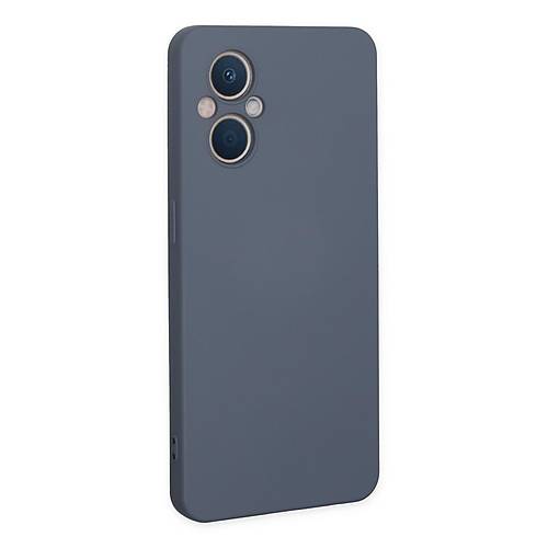 Reno 7 Lite K�l�f Nano i�i Kadife Silikon - Gri