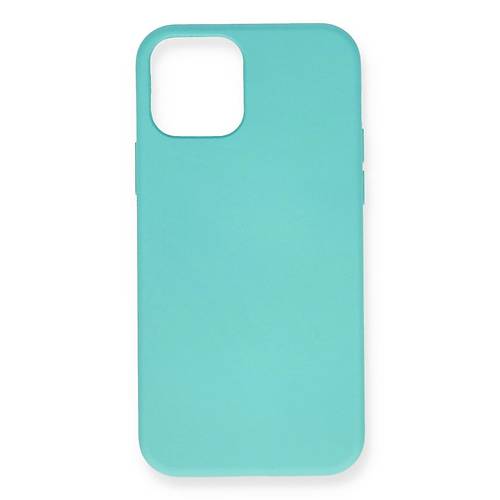 iPhone 12 Mini K�l�f Nano i�i Kadife Silikon - Turkuaz