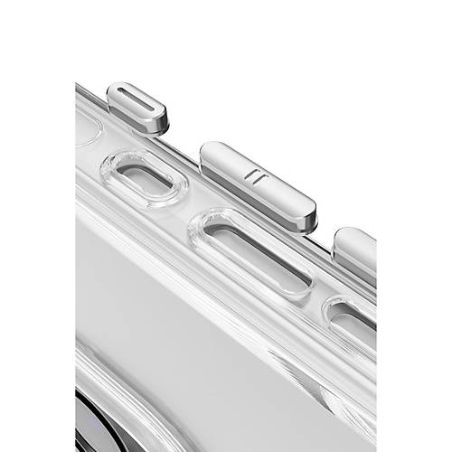 iPhone 15 Gleam PC Sert Magsafe K�l�f - �effaf-Siyah
