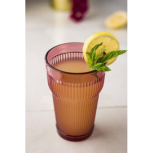 Akrilik M�rd�m Tekli Uzun Bardak & Su Me�rubat Barda�� 400 ml ( Cam De�ildir )