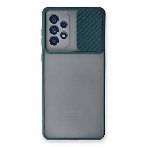 Galaxy A33 5G K�l�f Palm Buzlu Kamera S�rg�l� Silikon - Ye�il