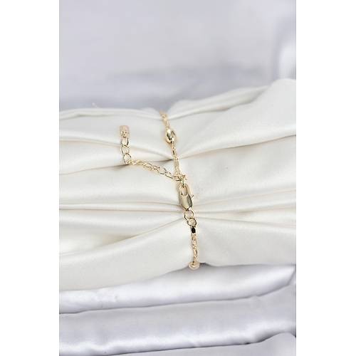 CM 14K Gold Renk Damla Top�uk Model Kad�n Bileklik