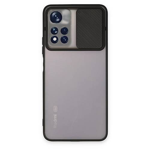 Redmi Note 11T K�l�f Palm Buzlu Kamera S�rg�l� Silikon - Siyah