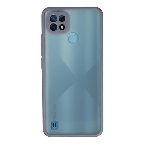 Realme C21 K�l�f Montreal Silikon Kapak - Gri