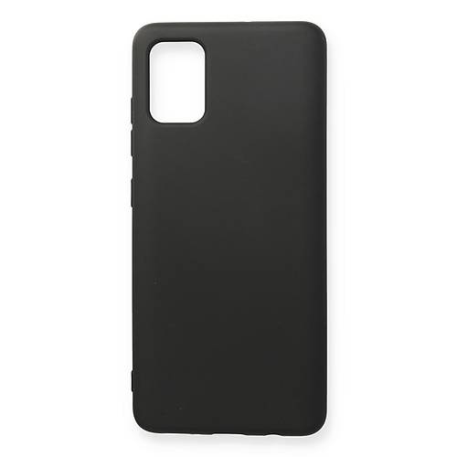Galaxy A71 K�l�f Nano i�i Kadife Silikon - Siyah