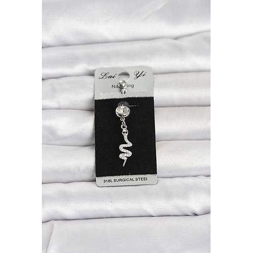 316L Cerrahi �elik Sallant�l� Y�lan Model G�bek Piercing
