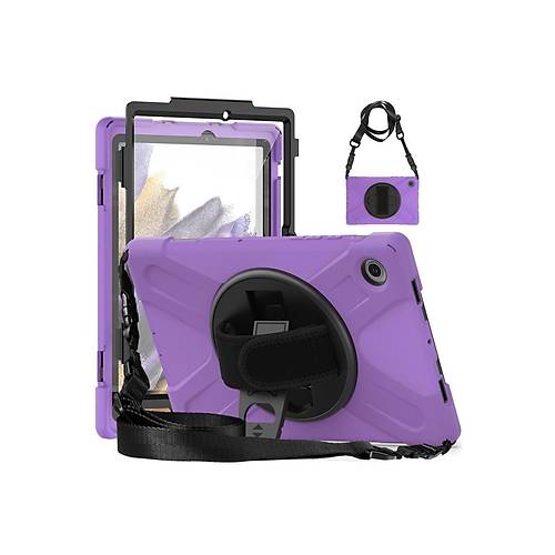 Galaxy X200 Tab A8 10.5 K�l�f Amazing Tablet Kapak - Mor