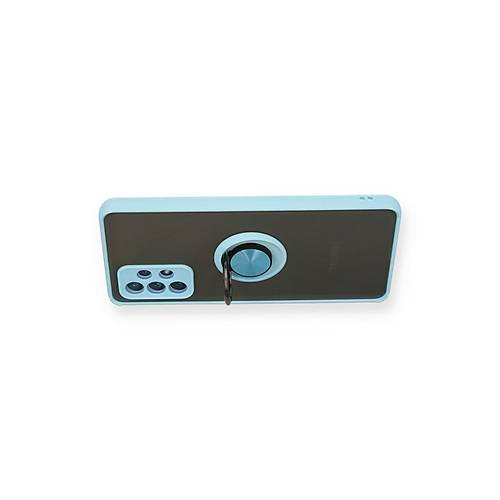 Galaxy A72 K�l�f Montreal Y�z�kl� Silikon Kapak - Buz Mavi