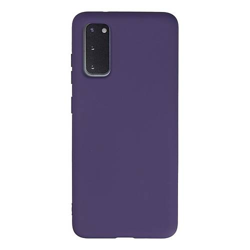 Galaxy S20 K�l�f Nano i�i Kadife Silikon - Mor
