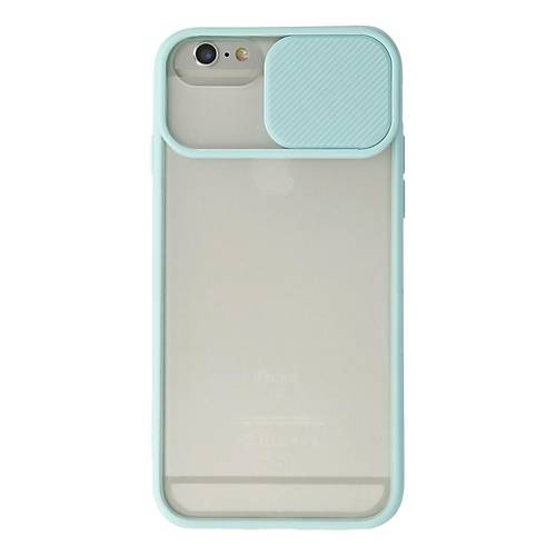 iPhone 6 K�l�f Palm Buzlu Kamera S�rg�l� Silikon - Turkuaz