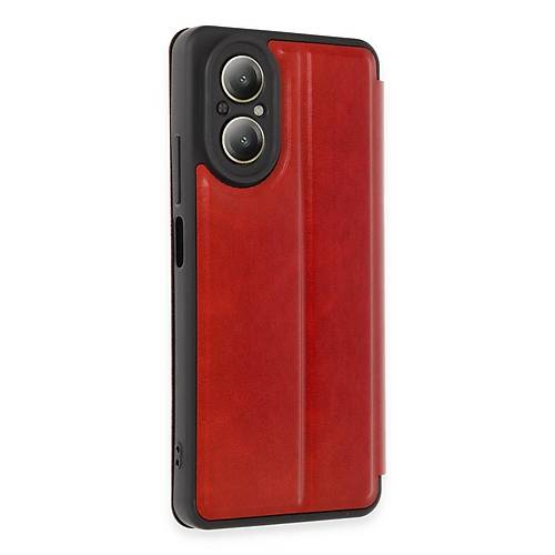 Realme 12 Lite K�l�f Flip Cover - K�rm�z�