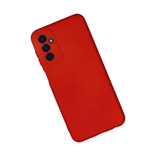 Galaxy M23 K�l�f Nano i�i Kadife Silikon - K�rm�z�