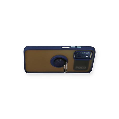 Redmi 9T K�l�f Montreal Y�z�kl� Silikon Kapak - Lacivert