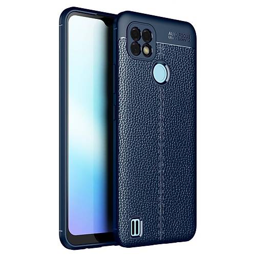 Realme C21 K�l�f Auto Focus Kapak - Lacivert