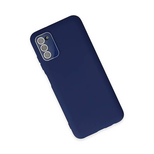 Galaxy A03S K�l�f Lansman Glass Kapak - Sky Blue