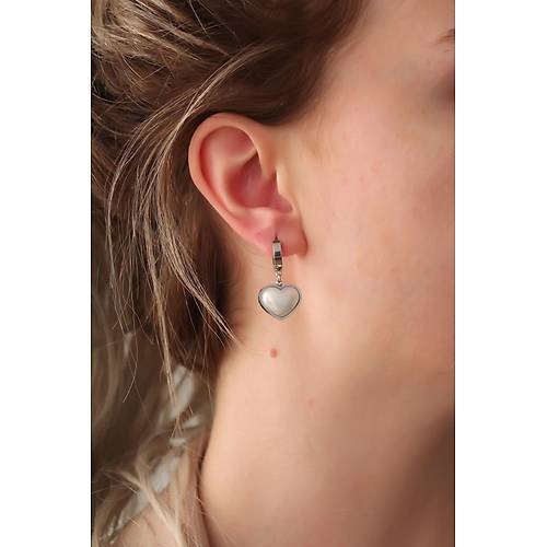 316L �elik G�m�� Renk Beyaz Bombeli Kalp K�pe