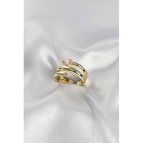 Pirin� Gold Renk Sarmal Y�lan Model Kad�n Y�z�k