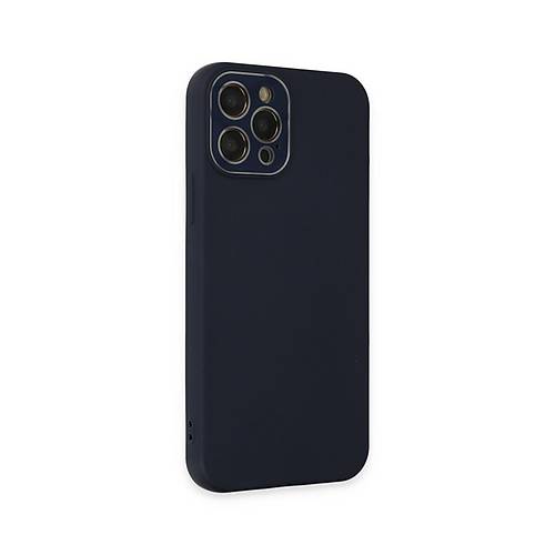iPhone 12 Pro K�l�f Lansman Glass Kapak - Lacivert