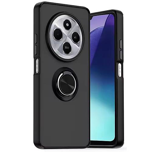 Redmi 14C K�l�f Montreal Y�z�kl� Silikon Kapak - Siyah