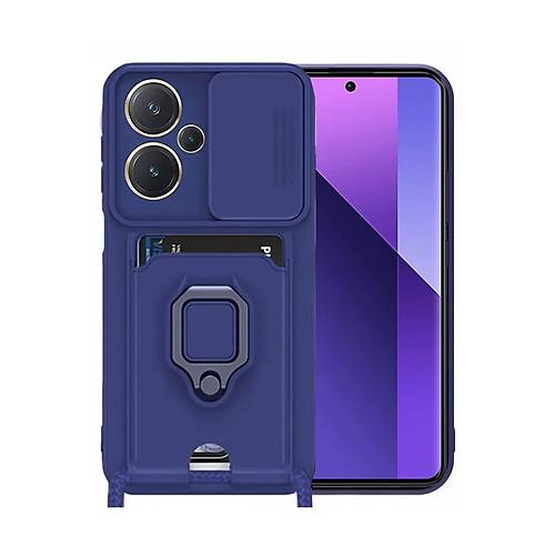 Redmi Note 13 Pro Plus K�l�f Zuma Kartvizitli Y�z�kl� Silikon - Lacivert
