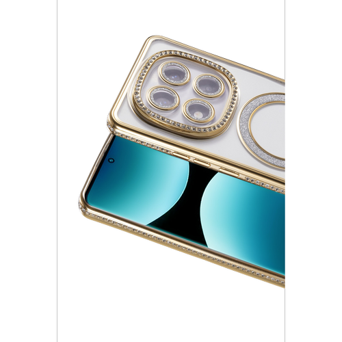Redmi Note 15 Pro Plus 5G Joke Simli Magneticsafe K�l�f - Gold